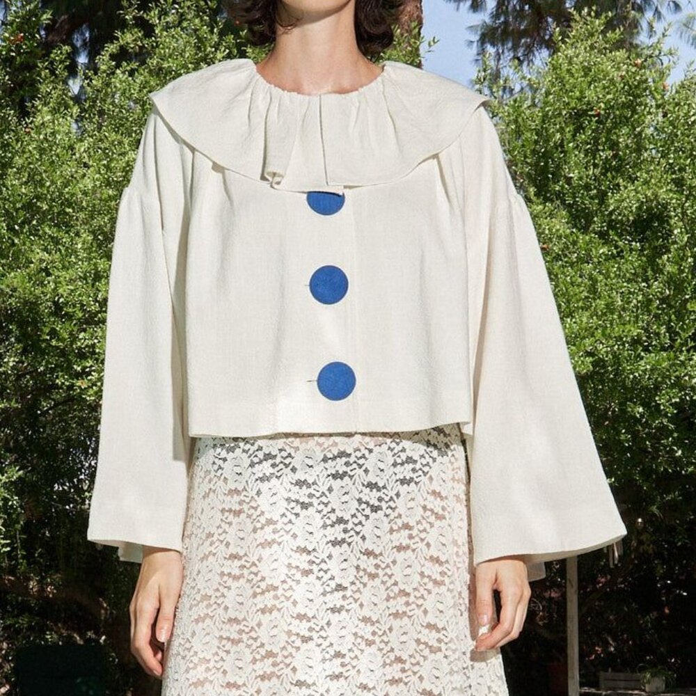 Fashion Brand Company | Clown Crop Jacket Thick Linen XL/1X